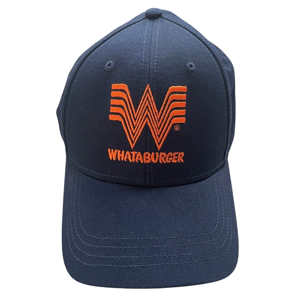 Whataburger Logo Baseball Hat Navy Orange Streetwear Casual Everyday Novelty